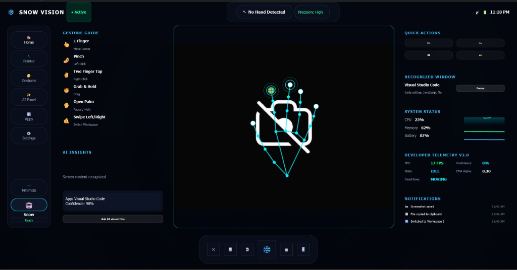 Snow Vision AI Application Interface